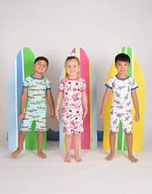 Load image into Gallery viewer, Brian the Pekingese Boys 100% Organic Cotton Short Sleeve & Shorts Pajamas (2T, Blue Rocket)