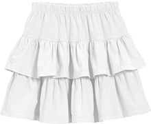 Load image into Gallery viewer, City Threads Big Girls' Cotton Jersey Layered Tiered Skirt for School, Party or Play Perfect for Sensitive Skin and Sensory Friendly SPD, White, 12