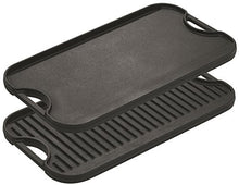 Load image into Gallery viewer, Lodge Pre-Seasoned Cast Iron Reversible Grill/Griddle With Handles, 20 Inch x 10.5 Inch - One tray