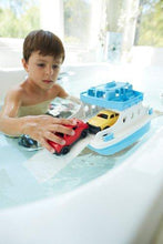 Load image into Gallery viewer, Green Toys Ferry Boat with Mini Cars Bathtub Toy, Blue/White, Standard - United States of Made