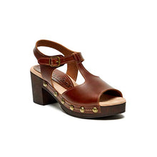 Load image into Gallery viewer, Californians Alice Women's Studded Low Heel Sandal, Hazelnut, 9