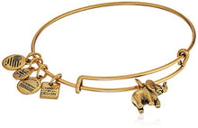 Load image into Gallery viewer, Alex and Ani Elephant II Rafaelian Gold Bangle Bracelet