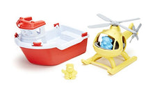 Load image into Gallery viewer, Green Toys Rescue Boat with Helicopter Red, 1 EA