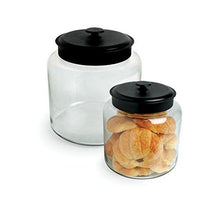 Load image into Gallery viewer, Anchor Hocking 1.5 Gallon Montana Glass Jar with Fresh Seal Lid, Black Metal, Set of 1 - United States of Made