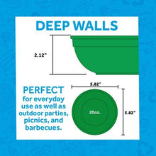 Load image into Gallery viewer, RE-PLAY 20 oz. Bowls for Lunch, Dinner, Dinner Parties, Outdoor Dining and MORE | Made in USA from Virtually Indestructible Recycled HDPE (Milk Jugs) | The Blues | Set of 5