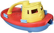 Load image into Gallery viewer, Green Toys Tugboat, Assorted CB - Pretend Play, Motor Skills, Kids Bath Toy Floating Pouring Vehicle. No BPA, phthalates, PVC. Dishwasher Safe, Recycled Plastic, Made in USA.