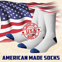 Load image into Gallery viewer, American Made Everyday Quarter Socks for Men - White with Gray Bottom - 12 Pack