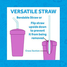 Load image into Gallery viewer, Re-Play Made in USA 2pk Straw Cups with Reversible Straws | Eco Friendly Recycled HDPE Cup Base - Virtually Indestructible | Bright Pink, Orange