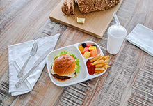 Load image into Gallery viewer, Re-Play Made in USA 4pk Divided Trays with Deep Sides and Three Compartments for Outdoor, Camping, Party, Tailgating or Everyday Dining |BPA FREE |Dishwasher & Microwave Safe | Grey (4pk)