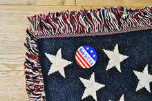Load image into Gallery viewer, Pure Country Weavers American Flag Throw Blanket Woven from Cotton - Made in The USA (69x48)