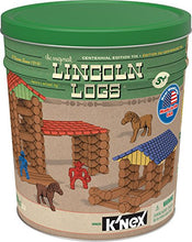 Load image into Gallery viewer, Lincoln Logs Centennial Edition Tin Amazon Exclusive-150+ Pieces-Real Wood-Ages 3+-Best Retro Building Gift Set for Boys/Girls-Creative Construction Engineering-Top Blocks Kit-Preschool Education Toy