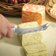 Load image into Gallery viewer, Rada Cutlery Cheese Knife – Stainless Steel Serrated Edge With Aluminum Handle, Made in the USA, 9-5/8