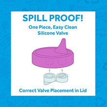 Load image into Gallery viewer, Re-Play Made in USA 2pk Toddler Feeding No Spill Sippy Cups | 1 Piece Silicone Easy Clean Valve | Eco Friendly Heavyweight Recycled Milk Jugs are Virtually Indestructible | Amethyst Purple,Bright Pink