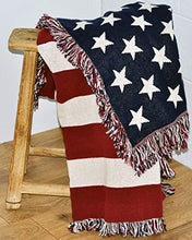 Load image into Gallery viewer, Pure Country Weavers American Flag Throw Blanket Woven from Cotton - Made in The USA (69x48)