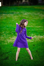 Load image into Gallery viewer, City Threads Girls' Cotton Long Sleeve Dress for School Party Dress Play Base Layer for Sensitive Skin SPD Sensory Friendly, Crayon Blue, 12/18m