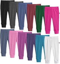 Load image into Gallery viewer, City Threads Baby Boys and Baby Girls Soft Cotton Thermal Cuffed Baby Newborn Infants Pants Joggers for Sensitive Skin or SPD Sensory Friendly Clothing, Black, 3T