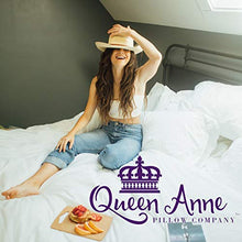 Load image into Gallery viewer, The Original Queen Anne Pillow - Famous 100% European White Goose and Duck Down Blend - Cruelty Free Luxury Hotel Pillows - Made in USA (Queen Firm)