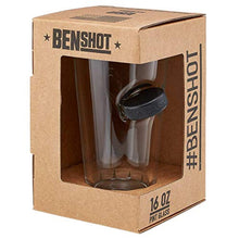 Load image into Gallery viewer, BenShot Glasses with Hockey Puck Embedded (1, 16oz Pint)
