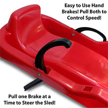 Load image into Gallery viewer, Flexible Flyer Winter Heat Snow Sled. Plastic Sno Slider Bobsled, 38 x 18 x 7 inches