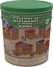 Load image into Gallery viewer, Lincoln Logs Centennial Edition Tin Amazon Exclusive-150+ Pieces-Real Wood-Ages 3+-Best Retro Building Gift Set for Boys/Girls-Creative Construction Engineering-Top Blocks Kit-Preschool Education Toy