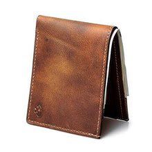 Load image into Gallery viewer, Bifold Leather Wallet For Men | Made in USA | Mens Bifold Wallets | American Made | Tobacco Snakebite Brown | Main Street Forge - United States of Made