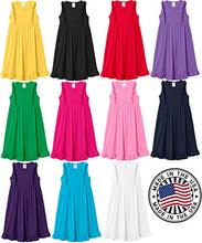Load image into Gallery viewer, City Threads Girls' All Cotton Flutter Short Sleeve Dress Party Twirl Tank - Sensitive Skin and Sensory Friendly - Summer Dress, Hot Pink, 5