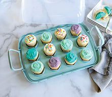 Load image into Gallery viewer, Nordic Ware Cakes and Cupcakes Carrier, Blue