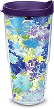 Load image into Gallery viewer, Tervis 1290787 Fiesta-Purple Floral Tumbler with Wrap and Royal Lid, 24oz, Clear