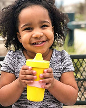 Load image into Gallery viewer, Re-Play Made in the USA, Set of 6 No Spill Sippy Cups - Yellow, Kelly Green, Navy, Amethyst, Red, Orange (CrayonBox)