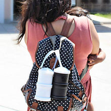 Load image into Gallery viewer, RE-PLAY 2pk Snack Stack Travel and Food Storage Containers for at Home or On The Go! | Made from Virtually Indestructible Recycled HDPE | Includes Travel Lid! | Blush