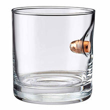 Load image into Gallery viewer, BenShot"Bulletproof"- Rocks Glass with Real Bullet (0.45ACP) Made in the USA
