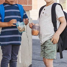 Load image into Gallery viewer, Zip Top Reusable 100% Silicone Baby + Kid Snack Containers- The only containers that stand up, stay open and zip shut! No Lids! Made in the USA - Full Set of 4