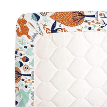 Load image into Gallery viewer, Carousel Designs Navy and Orange Woodland Animals Crib Sheet - Organic 100% Cotton Fitted Crib Sheet - Made in The USA - United States of Made