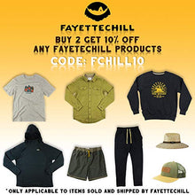 Load image into Gallery viewer, Fayettechill “Day Tripp” Long Sleeve Outdoor Tee, Graphic T-Shirt, Made in USA