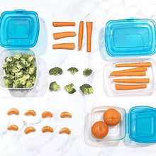 Load image into Gallery viewer, Mr. Lid Premium Attached Storage Containers | Permanently Attached Plastic Lid, Never Lose | Space Saving | 10 Piece - United States of Made