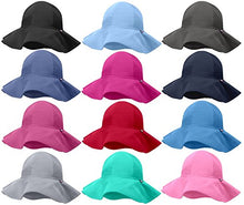 Load image into Gallery viewer, City Threads Swimmig Hat for Boys and Girls, Swim Hat Bucket Floppy Hat with SPF Sun Protection SPF for Beach Summer Pool, Navy, L