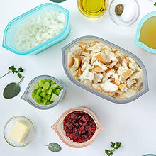 Load image into Gallery viewer, Zip Top Reusable 100% Platinum Silicone Container, Made in the USA - Large Dish - Teal