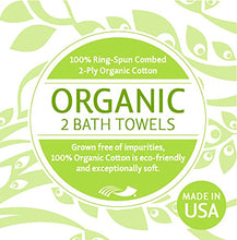 Load image into Gallery viewer, 100% Organic Cotton Luxury Bath Towel- Made Here by 1888 Mills (2pk), White