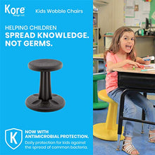 Load image into Gallery viewer, Kore Kids Wobble Chair - Flexible Seating Stool for Classroom & Elementary School, ADD/ADHD - Made in USA - Age 6-7, Grade 1-2, Black (14in)