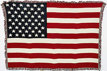 Load image into Gallery viewer, Pure Country Weavers American Flag Throw Blanket Woven from Cotton - Made in The USA (69x48)