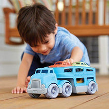 Load image into Gallery viewer, Green Toys Car Carrier Vehicle Set Toy, Blue, Standard - United States of Made