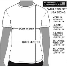 Load image into Gallery viewer, This We'll Defend - Distressed American Flag - Made of USA - Mens 52/48 Premium T-Shirt, Olive Heather (2X-Large)