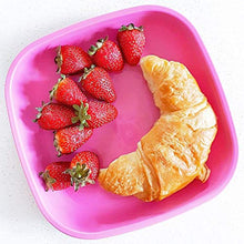 Load image into Gallery viewer, Re-Play Made in The USA Eco Friendly Dinnerware Set for Toddlers and Children - Drinking Cup, Deep Walled Plate, Bowl, Spoon & Fork Set (Bright Pink)