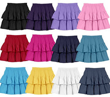 Load image into Gallery viewer, City Threads Big Girls' Cotton Jersey Layered Tiered Skirt for School, Party or Play Perfect for Sensitive Skin and Sensory Friendly SPD, White, 12