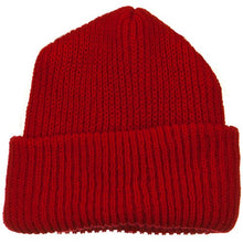Load image into Gallery viewer, Solid Plain Watch Cap Beanie - Red OSFM