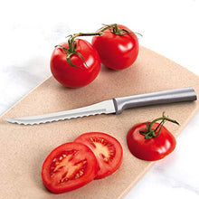 Load image into Gallery viewer, Rada Cutlery Oak Block 7 Pc Stainless Steel Kitchen Knife Set with Aluminum, Silver Handle