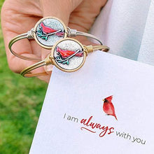 Load image into Gallery viewer, Luca + Danni | Red Cardinal Bangle Bracelet For Women Large Size Made in USA - United States of Made