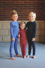 Load image into Gallery viewer, City Threads Little Boys Thermal Underwear Set Perfect for Sensitive Skin SPD Sensory Friendly Base Layer Thermal Wear Cotton Ski Clothing for Kids Comfortable Ultra Soft, Mindnight- 2T - United States of Made