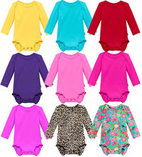 Load image into Gallery viewer, City Threads Baby Girls' Ruffle One Piece Rash Guard in Long Sleeves with UPF50+ Sun Protection Swimming Pool or Beach Made in USA, Turquoise, 18/24m