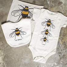 Load image into Gallery viewer, Soul Flower Bee Yourself Organic Cotton Baby Onesie, Off-White Unisex Graphic Short Sleeve Infant Bodysuit